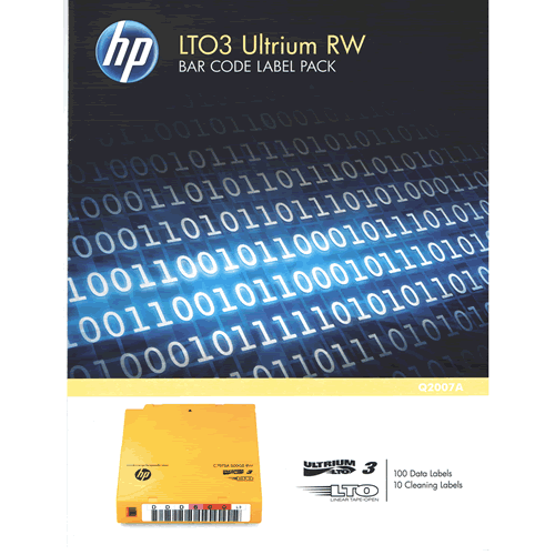 HP LTO3 Ultrium Bar Code Label Pack Q2007A HP LTO 라벨
