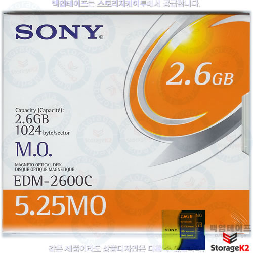광디스크 Sony MO(5.25&quot;) 2.6GB 1024 byte R/W EDM-2600C