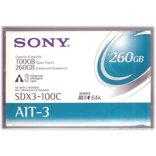 백업테이프 Sony AIT3 100/260GB SDX3-100C