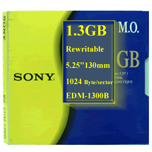 광디스크 Sony MO(5.25&quot;) 1.3GB 1024byte R/W EDM-1300