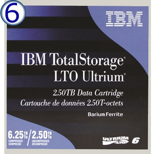 IBM LTO6 TAPE 2.5/6.25TB 00V7590 라벨무료